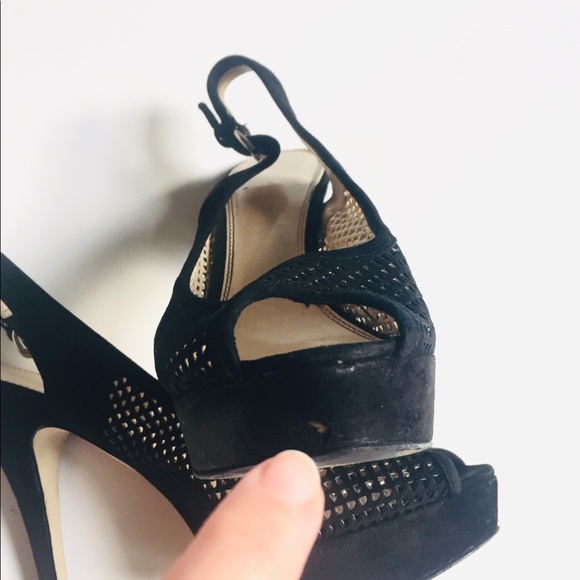 Enzo Angiolini high heels black open toe sandals - Picture 12 of 12